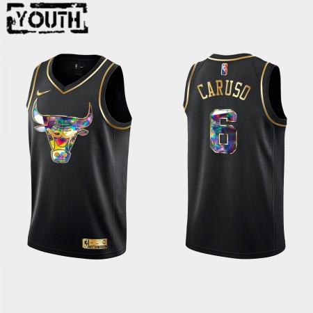 Canotte Bambino Chicago Bulls Alex Caruso 6 Nike 2021-22 Nero Golden Edition 75th Anniversary Diamond Swingman